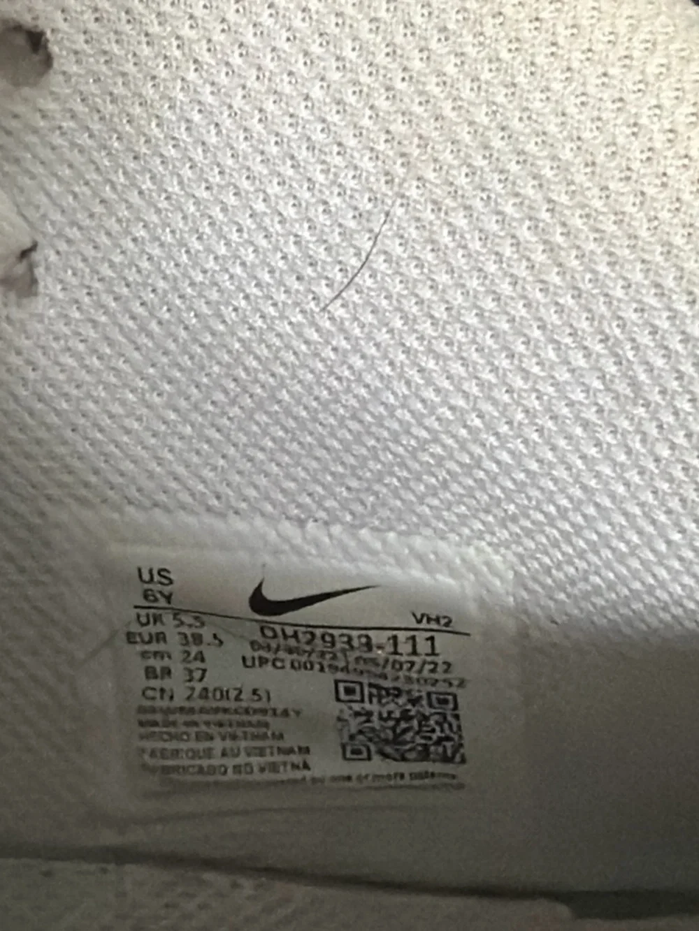 Nike White Kids High-Top Sneakers with Strap